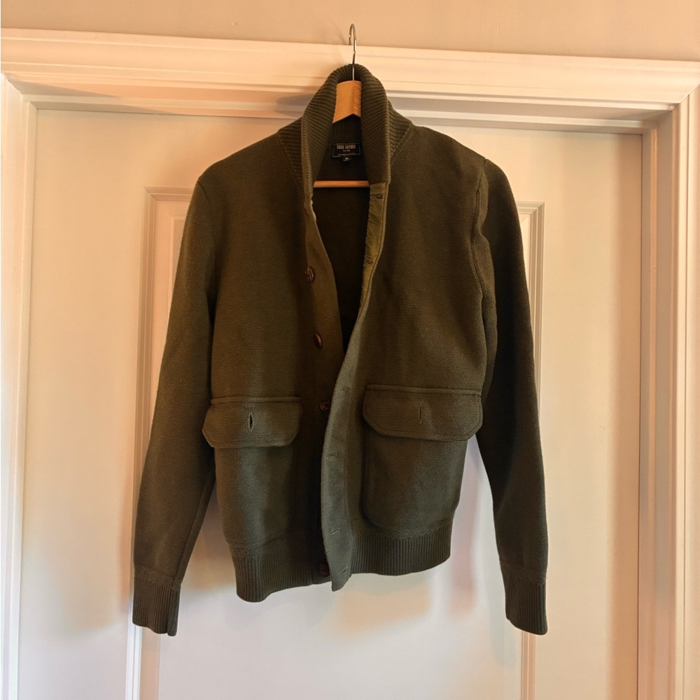 Todd Snyder Olive Knit Sweater